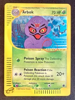 Arbok SWIRL!! 3/165 2002 Expedition Base Set Pokemon Card Vintage Holo Rare - Hp - Image 1