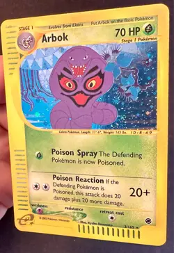 Arbok SWIRL!! 3/165 2002 Expedition Base Set Pokemon Card Vintage Holo Rare - Hp - Image 3