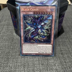 Yugioh Chaos Origins Black Chaos CORI-EN001 Secret Rare 1st Edition - Image 1