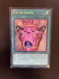 Yu-Gi-Oh! Pot of Sloth CORI-EN061 1st Edition Secret Rare - Image 1