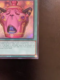 Yu-Gi-Oh! Pot of Sloth CORI-EN061 1st Edition Secret Rare - Image 4