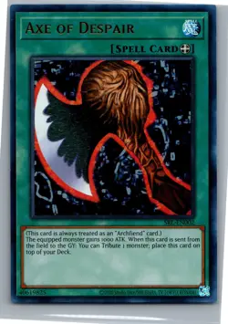 Axe of Despair Ultra Rare Spell Ruler (25th Anniversary Edition) SRL-EN002 NM - Image 1