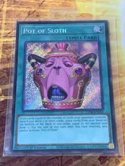 Yu-Gi-Oh! TCG x1 Pot of Sloth 1rst Edition Secret Rare - Image 2