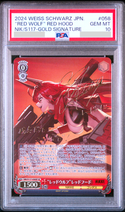 PSA 10 Weiss Schwarz Nikke Red Hood NIK/S117-058 SP Signed Foil 2024 Japanese - Image 1