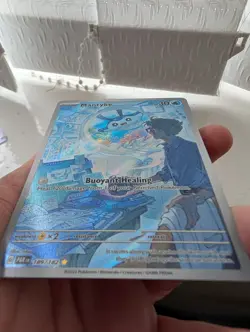 Pokemon Mantyke TCG Paradox Rift Holo Card English Edition Full Art 189/182 - Image 4