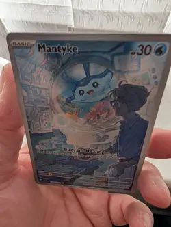 Pokemon Mantyke TCG Paradox Rift Holo Card English Edition Full Art 189/182 - Image 5