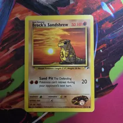 Brock's Sandshrew 72/132 Pokemon Card Gym Heroes - Image 1