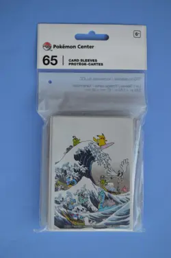 Pokemon Center 65 Card Sleeves - Great Wave Pikachu & Friends (705E13175) - Image 1