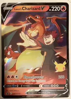 Pokemon TCG Card Lance’s Charizard V SWSH133 Celebrations Promo Ultra Rare NM/M - Image 1