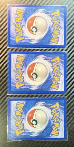 Pokemon Cards 3x Lot•Aquapolis Arcanine + Growlithe, Fire Energy HGSS MP-HP READ - Image 2
