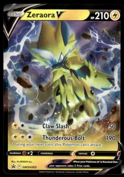 Pokemon TCG SWSH: Sword & Shield Promo Cards #SWSH263 Zeraora V NM - Image 1