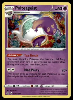 Pokemon TCG SWSH: Sword & Shield Promo Cards #SWSH081 Polteageist NM - Image 1