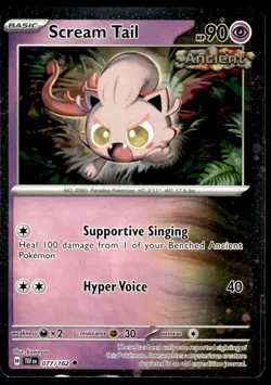 Pokemon TCG SV: Promo Cards #077/162 Scream Tail Holo NM - Image 1