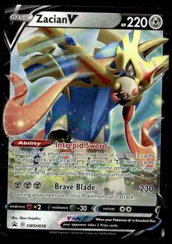 Pokemon TCG SWSH: Sword & Shield Promo Cards #SWSH018 Zacian V NM - Image 1