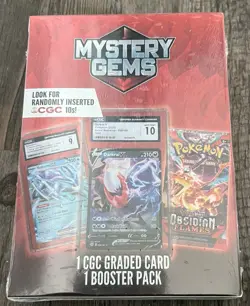 Pokemon Mystery Gems 1 CGC Graded Card & 1 Booster Pack 2025 New sealed cards - Image 1