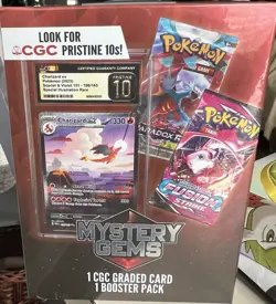 Pokemon Mystery Gems 1 CGC Graded Card & 1 Booster Pack 2025 New sealed cards - Image 2
