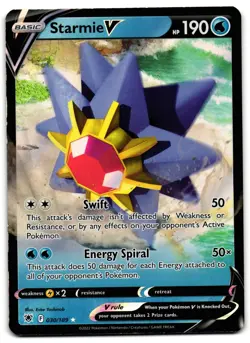 Starmie V 030/189 - Astral Radiance Rare V Pokemon TCG Holo - LP Card - Image 1
