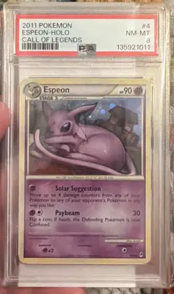 2011 Pokemon Call of Legends Espeon Holo #4 PSA 8 NM-MT 🔥 Hot Card - Image 1