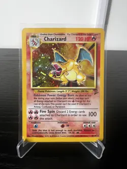 Pokemon TCG Charizard Base Set 2 Holo Unlimited Rare Card 4/130 - Image 1