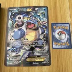 Blastoise EX JUMBO oversized pokemon CARD XY122 (GOOD CONDITION) - Image 1