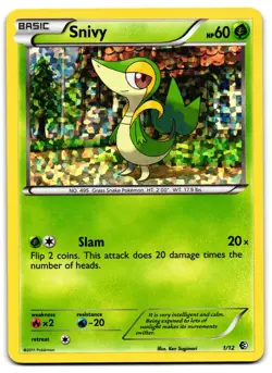 Snivy 1/12 - McDonald's Collection 2011 Pokemon TCG - LP Card - Image 1