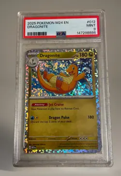 2025 McDonald's Happy Meal Dragonite Holo Card 12/15 PSA 9 - Image 1
