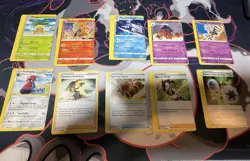 Pokemon Card Lot Of 10 Brilliant Stars Miscut / Alignment Dot Error - Image 1