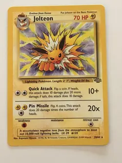 Jolteon 20/64 Jungle Non-Holo Rare Pokemon Card - Image 1