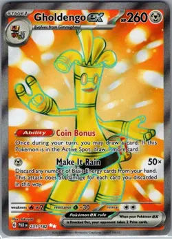Gholdengo ex - 231/182 SV04: Paradox Rift - Pokemon Card - NM - Image 1