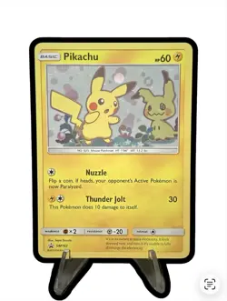 Pikachu SM162 Sun & Moon Black Star Promo NM/Mint Pokemon Card 2019 TCG Holo. - Image 1