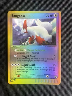 EX Sandstorm ZANGOOSE Reverse Holo 14/100 RARE Pokemon Card 2003 - NM - Image 1