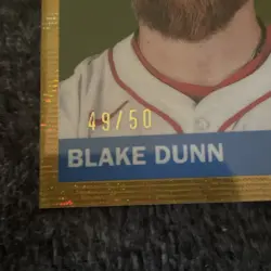 2025 Topps Chrome Platinum Anniversary Blake Dunn Gold Wave /50 #322 - Image 2