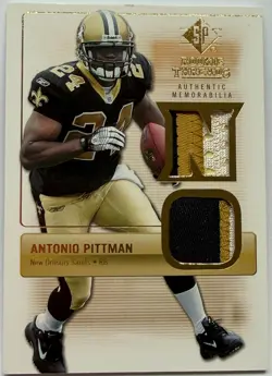 RELIC 🔥 ANTONIO PITTMAN RC 2007 Upper Deck SP Rookie Threads Gold Patch #RT-PI - Image 1