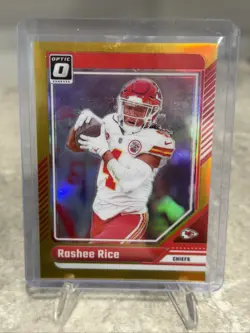 2024 Panini Donruss Optic - Rashee Rice #97 Gold Prizm /10 - Image 1