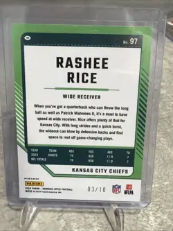 2024 Panini Donruss Optic - Rashee Rice #97 Gold Prizm /10 - Image 2