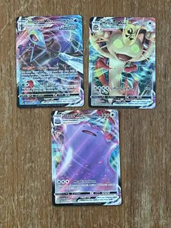 Pokemon Full Art VMax Holo Card Lot 3 Cards NM - Image 1