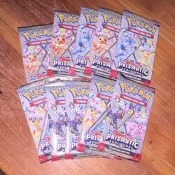 Pokemon TCG Prismatic Evolutions Booster Pack Lot 10 (10 Cards Each) English - Image 1