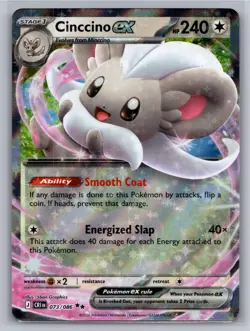 Cinccino ex 073/086 Double Rare Chaos Rising Pokemon Holo Near Mint - Image 1