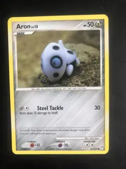 Pokemon Card Aron 71/123 Non Holo Mysterious Treasures LP/NM 2007 - Image 1
