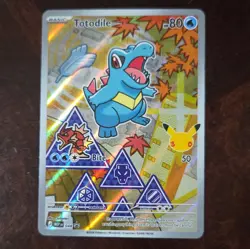Pokemon TCG Totodile 048 McDonald's 25th Anniversary Promo Holo English 80 HP - Image 1