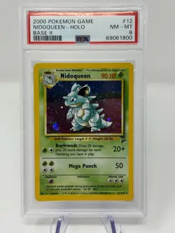 2000 POKEMON BASE SET 2 NIDOQUEEN #12 NM-MT PSA 8 - Image 1