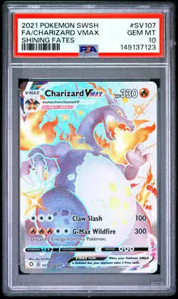 Charizard Vmax SV107/072 Shining Fates Pokemon PSA 10 - Image 1