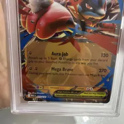 2025 Pokemon Meg En Mega Lucario Ex #77 PSA 10 Gem Mint - Image 4