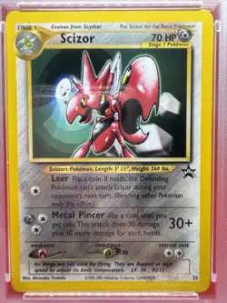 2001 Pokemon Black Star Promo SCIZOR #33 Pokemon League Promo PSA 7 - TCG - Image 2