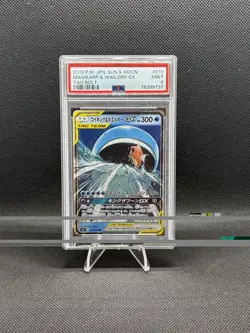 2019 Pokemon Japanese Sun & Moon Magikarp & Wailord GX PSA 9 - Image 1