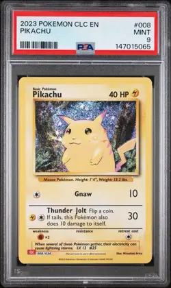 PSA 9 MINT Pikachu 008/034 CLC Classic Box Charizard Deck Holo Rare Pokemon 2023 - Image 1