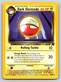 DARK ELECTRODE 34/82 UNCOMMON TEAM ROCKET POKEMON UNLIMITED MP - Image 1