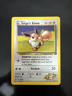 Pokemon Gym Challenge NM Lt Surges Eevee 51/132 - Image 1