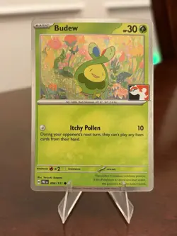 Budew 004/131 Cosmos Holo Play! Prize Pack Series 7 Stamp Pokemon TCG NM - Image 1