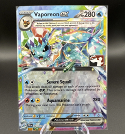 Pokemon TCG Vaporeon EX 023/131 Prismatic Evolutions Play League Stamped Promo - Image 1